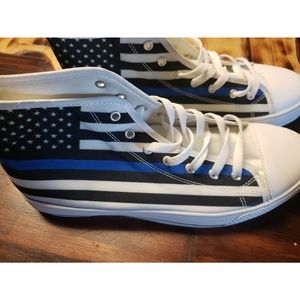 Size 11 Women's "Back the Blue" Shoes